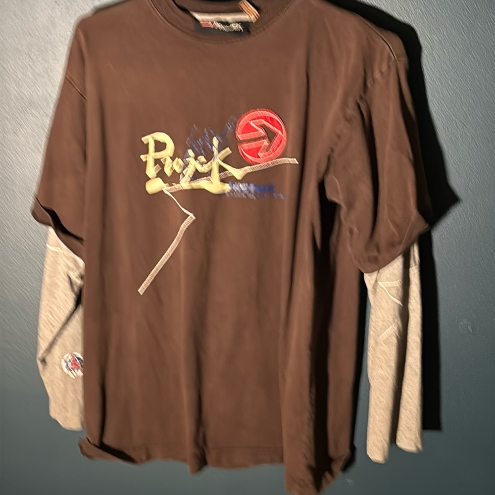 Vintage Projek Raw Men’s Long Sleeve Crew Neck Brown Sweater Size  XL